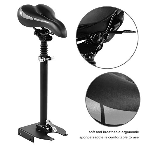 Tbest Asiento para Xiaomi M365 Scooter,Ajustable Silla de Asiento de Scooter Eléctrico Sillín para Xiaomi M365 Scooter Patinete Eléctrico Negro