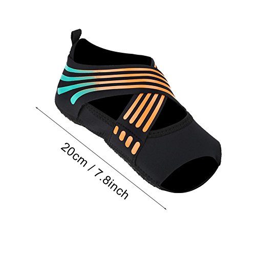 Tbest Calcetines de yoga antideslizantes para mujeres, calcetines de yoga pilates Calcetines de agarre de yoga con puños antideslizantes Zapatos de entrenamiento de baile con dedos para ball Tbest Calcetines de yoga antideslizantes para mujeres, calcetines de yoga pilates Calcetines de agarre de yoga con puños antideslizantes Zapatos de entrenamiento de baile con dedos para ball