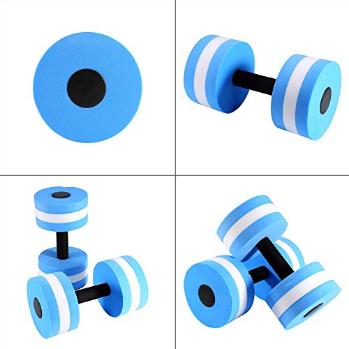 Tbest Mancuernas de Ejercicio acuático, EVA Aerobic acuático Mancuerna Barbell acuático Aqua Fitness Piscina Ejercicio Barras de Mano para aeróbicos de Agua, Terapia, Entrenamientos