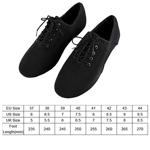 Tbest Zapatos Baile Latino Hombre Mujer,Zapatillas de Baile Latino Danza Suaves y Cómodos Zapatos Latinos de Salón Zapatos de Baile Modernos al Aire Libre para Salsa Latina Tango(42)