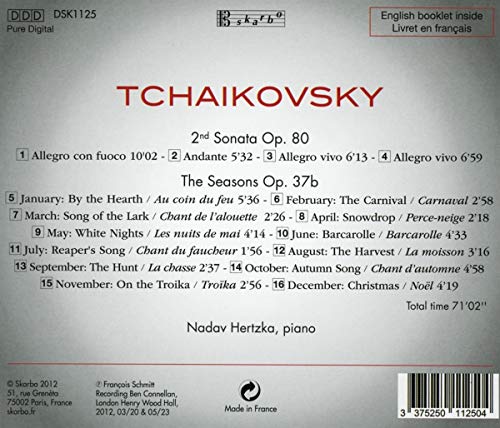 Tchaïkovski : Sonate Op.80, les Saisons