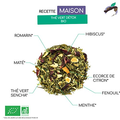 Té verde DETOX BIO 200g - 100 tazas - orgánico - bolsa biodegradable Té verde DETOX BIO 200g - 100 tazas - orgánico - bolsa biodegradable