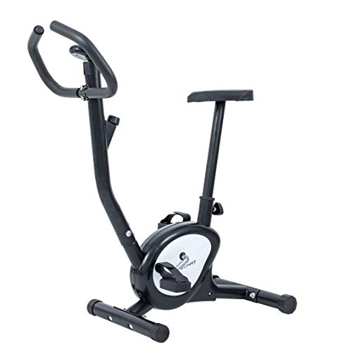 TechFit BB370 Bicicleta de Ejercicios Fitness, Resistencia de Cinturón Ajustable, 90 x 40 x 100 cm, Adecuada para Bajar de Peso, Tonificación Corporal, Cardio, Entrenamiento, Uso Doméstico, Gris