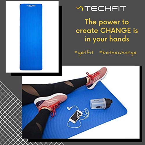 TechFit Esterilla Deporte Gruesa para Gimnasio en Casa – Esterilla Yoga Antideslizante para Ejercicio en Casa – Colchoneta Gimnasia Ideal para Ejercicios en el Suelo, Estiramientos, Abdómenes