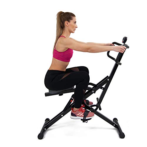 TechFit Máquina de Ejercicios AllCrunch, Bicicleta Doble, Entrenador de Ejercicios de Entrenamiento Corporal Total, Plegable, para Tonificar Piernas, Espalda, Brazos, Glúteos y Abdomen