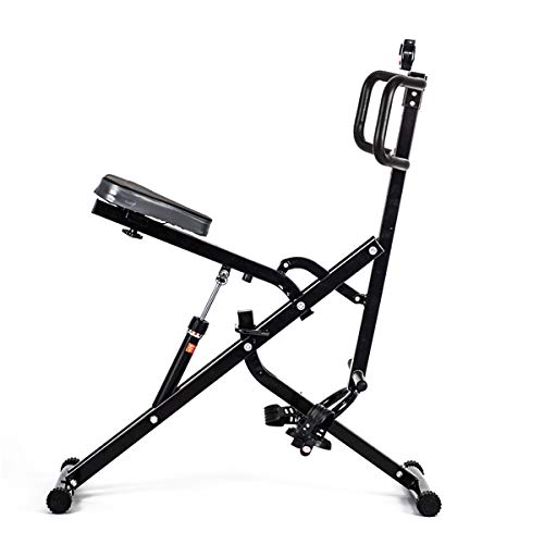 TechFit Máquina de Ejercicios AllCrunch, Bicicleta Doble, Entrenador de Ejercicios de Entrenamiento Corporal Total, Plegable, para Tonificar Piernas, Espalda, Brazos, Glúteos y Abdomen