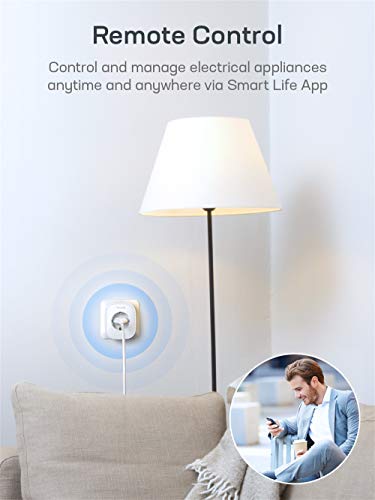 TECKIN Enchufe Inteligente, 16A 3680W Enchufe WiFi Con Monitor de Energía, Compatible con Alexa & Google Home, Enchufe con Control Remoto y Función de Temporizado, Enchufes Inteligentes 2 Packs TECKIN Enchufe Inteligente, 16A 3680W Enchufe WiFi Con Monitor de Energía, Compatible con Alexa & Google Home, Enchufe con Control Remoto y Función de Temporizado, Enchufes Inteligentes 2 Packs