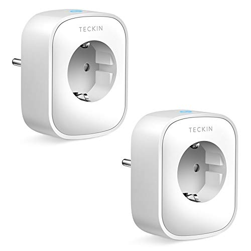 TECKIN Enchufe Inteligente, 16A 3680W Enchufe WiFi Con Monitor de Energía, Compatible con Alexa & Google Home, Enchufe con Control Remoto y Función de Temporizado, Enchufes Inteligentes 2 Packs TECKIN Enchufe Inteligente, 16A 3680W Enchufe WiFi Con Monitor de Energía, Compatible con Alexa & Google Home, Enchufe con Control Remoto y Función de Temporizado, Enchufes Inteligentes 2 Packs