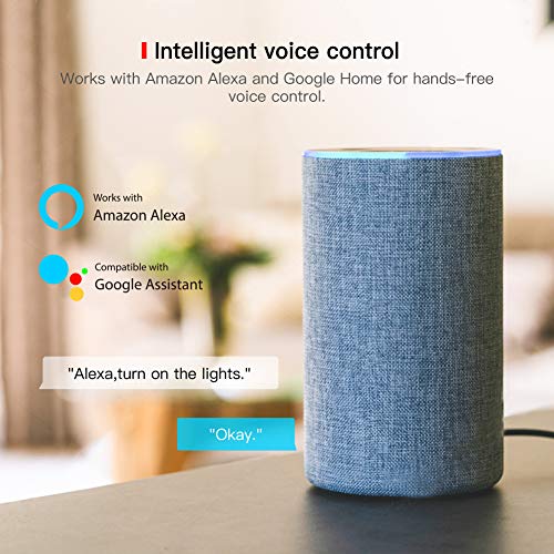 TECKIN WiFi Enchufe Inteligente 16A 3300W Mini Smart Plug Funciona con Siri Amazon Alexa Echo, Google Home, Control remoto con temporizador