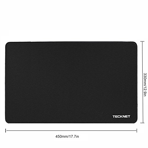 TECKNET XL Alfombrillas de Ratón Gaming, 450x330x3mm, Base de Goma Antideslizante, Superfície con Textura Especial, Compatible con ratón láser y óptico