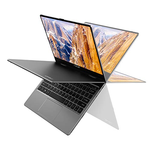 TECLAST F5 Pc Portatil 11.6 Pulgadas, 8GB RAM 256GB SSD 1920×1080 FHD IPS, Ordenador Portátil Intel Quad-Core, Pantalla Táctil 360°Convertible, Windows 10, WiFi&Bluetooth, Cuerpo Totalmente Metálico