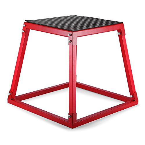 Tecmaqui Cajón de Salto para Fitness 12''/18''/24'' Caja Pliométrica para Entrenamiento de Salto Plyo Box Banco de Salto para Crossfit (18''/45.7cm)