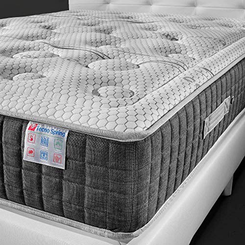 Tecnocolchón Colchón de Muelles Ensacados | Reversible Verano-Invierno | Viscoelástico | Tecno Spring Visco 135 x 200 cm. y 24 cm. de Altura ??