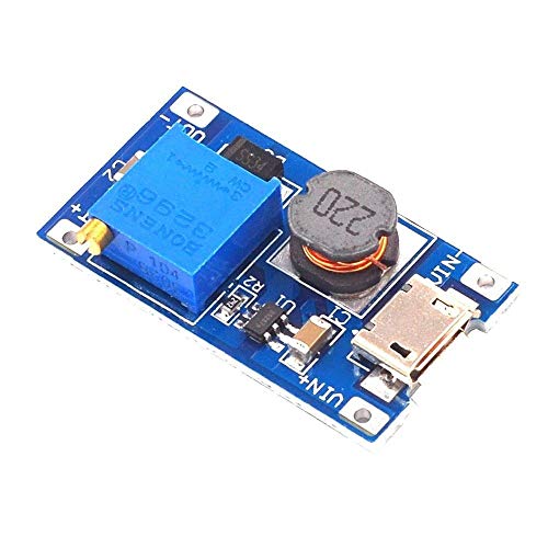 TECNOIOT 2pcs 2A Booster DC-DC Step-up 2/24V to 5/12/28V Micro USB MT3608 Replace XL6009 TECNOIOT 2pcs 2A Booster DC-DC Step-up 2/24V to 5/12/28V Micro USB MT3608 Replace XL6009