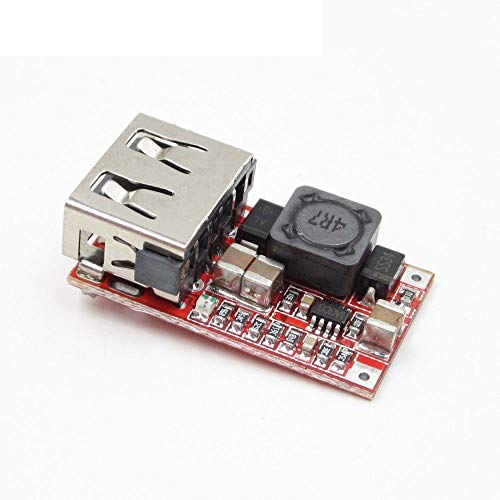 TECNOIOT 2pcs 6-24V 24V 12V to 5V USB Step Down Module DC-DC Converter | 2 Pieces DC-DC Buck Module 6-24V 12V/24V to 5V 3A USB Step Down Power Supply Charger Efficiency 97.5%