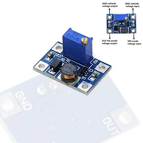 TECNOIOT 5pcs DC-DC SX1308 Step-UP Adjustable Step Up Boost Converter 2-24V to 2-28V 2A TECNOIOT 5pcs DC-DC SX1308 Step-UP Adjustable Step Up Boost Converter 2-24V to 2-28V 2A