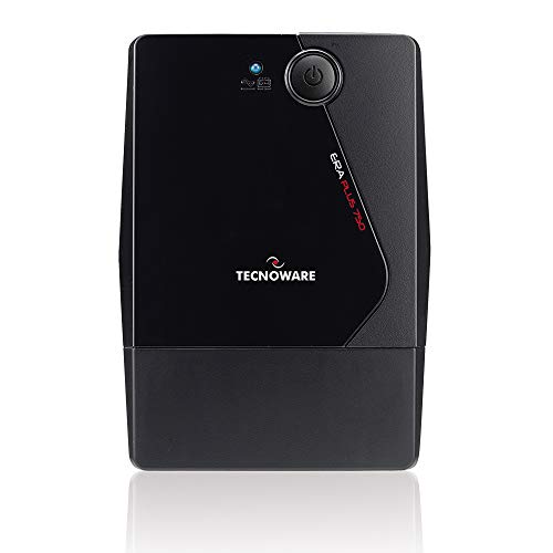 Tecnoware UPS ERA PLUS 750 Sistemas de Alimentación Ininterrumpida - 2 salidas Schuko - Autonomía hasta 10 min con 1 PC o 40 min con Modem Router - Potencia 750 VA