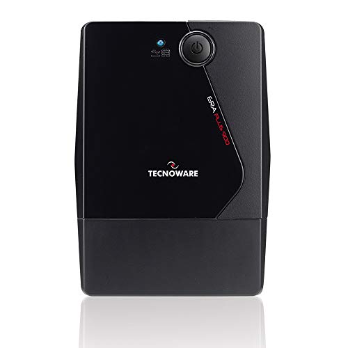 Tecnoware UPS ERA PLUS 900 Sistemas de Alimentación Ininterrumpida - 2 salidas Schuko - Autonomía hasta 13 min con 1 PC o 50 min con Modem Router - Potencia 900 VA