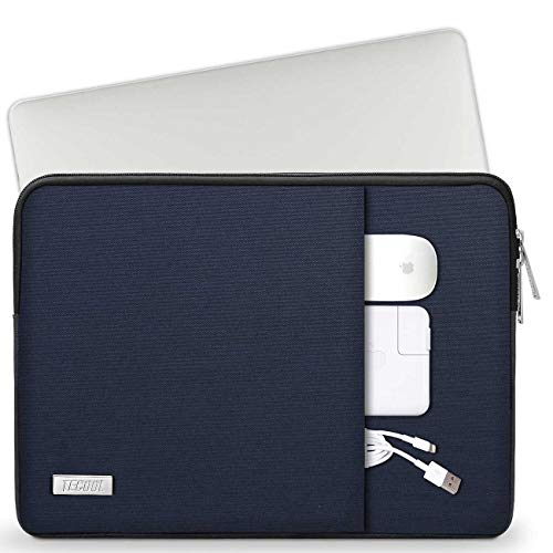 TECOOL Funda Portátil de 14 Pulgadas, Bolso Protectora Acolchada Funda Blanda para 14'' Lenovo HP Acer ASUS DELL Ordenador Tablets y MacBook Pro 15 (2016-2019), 15'' Surface Laptop 3, Azul Oscuro