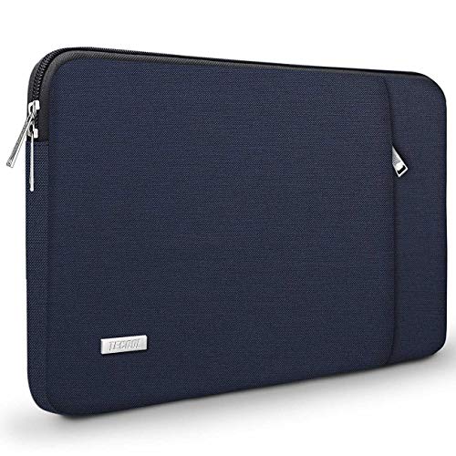 TECOOL Funda Portátil de 14 Pulgadas, Bolso Protectora Acolchada Funda Blanda para 14'' Lenovo HP Acer ASUS DELL Ordenador Tablets y MacBook Pro 15 (2016-2019), 15'' Surface Laptop 3, Azul Oscuro