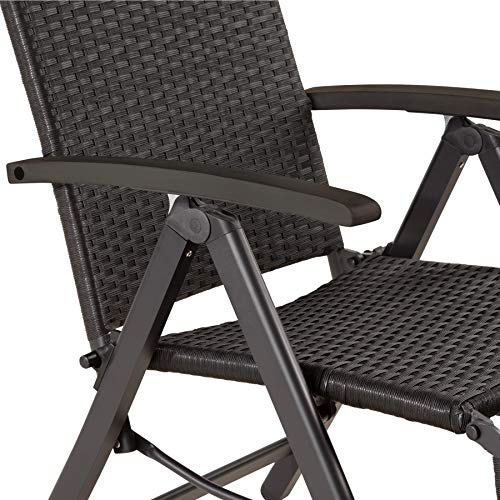 TecTake 800720 Sillón con Reposapies & Reposabrazos, Asiento Trenzado en Poliratán, Ideal Jardín Terraza Exterior Interior, 76x57,5x113 cm - Disponible en Diversos Colores (Negro | No. 403218) TecTake 800720 Sillón con Reposapies & Reposabrazos, Asiento Trenzado en Poliratán, Ideal Jardín Terraza Exterior Interior, 76x57,5x113 cm - Disponible en Diversos Colores (Negro | No. 403218)