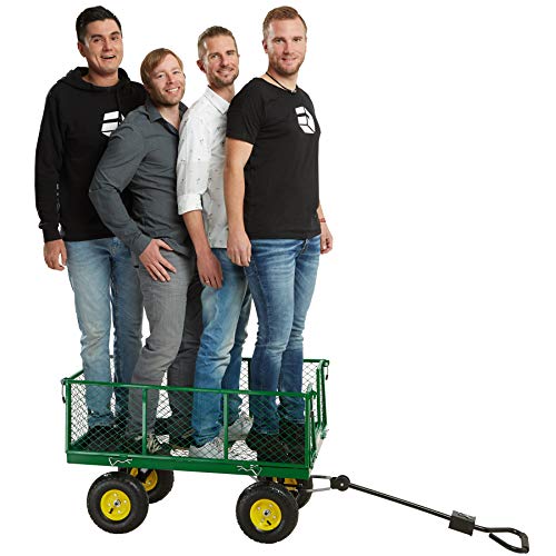 TecTake Carro de transporte carretilla de mano de jardin construccion max. carga 550 kg