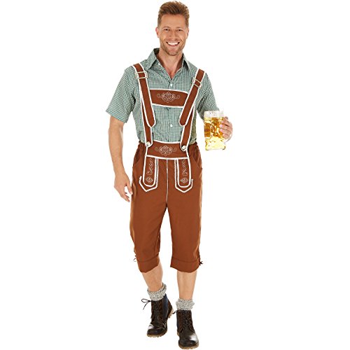 TecTake Disfraz de Tradicional Austria para Hombre | Camisa Elegante y Pantalones con Bordados Tradicionales (XXL | No. 301094)