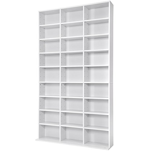 TecTake Estante de CD DVD Shelf archivado 1080 CDs DVDs (Blanco | no. 401703) TecTake Estante de CD DVD Shelf archivado 1080 CDs DVDs (Blanco | no. 401703)