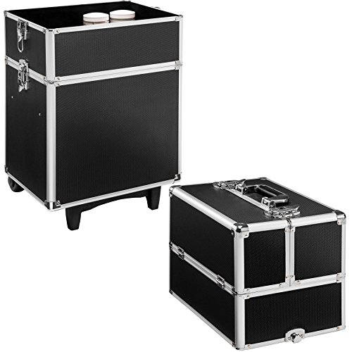 TecTake Maletín de Maquillaje con Ruedas | Marco de Aluminio | Asa Telescópica Ajustable y 6 Cerraduras Plegables | Volumen Total: 60 Liter TecTake Maletín de Maquillaje con Ruedas | Marco de Aluminio | Asa Telescópica Ajustable y 6 Cerraduras Plegables | Volumen Total: 60 Liter