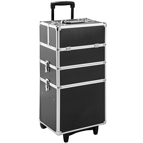 TecTake Maletín de Maquillaje con Ruedas | Marco de Aluminio | Asa Telescópica Ajustable y 6 Cerraduras Plegables | Volumen Total: 60 Liter TecTake Maletín de Maquillaje con Ruedas | Marco de Aluminio | Asa Telescópica Ajustable y 6 Cerraduras Plegables | Volumen Total: 60 Liter