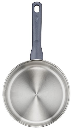 Tefal Daily Cook - Cazo de acero inoxidable de 16 cm, 1 Litro, base reforzada, aptas para todo tipo de cocinas incluido inducción, gran conductividad y resistencia con materiales reciclados