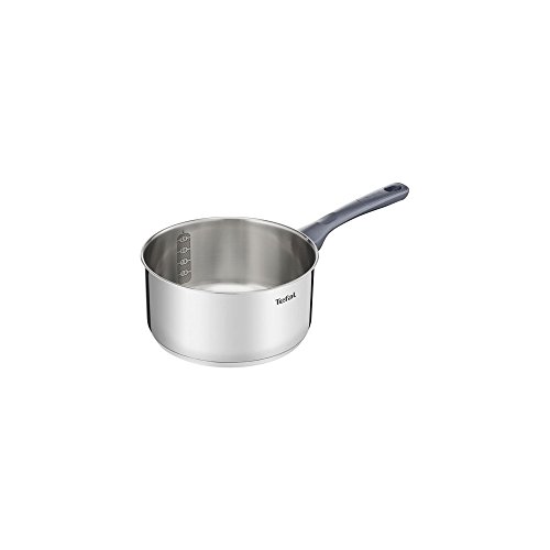 Tefal Daily Cook - Cazo de acero inoxidable de 16 cm, 1 Litro, base reforzada, aptas para todo tipo de cocinas incluido inducción, gran conductividad y resistencia con materiales reciclados Tefal Daily Cook - Cazo de acero inoxidable de 16 cm, 1 Litro, base reforzada, aptas para todo tipo de cocinas incluido inducción, gran conductividad y resistencia con materiales reciclados