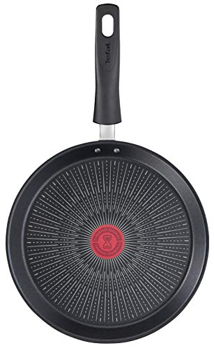 Tefal G25939 Unlimited On Crepera 28 cm con Revestimiento Resistente, Thermo-Signal, Apta para Gas, vitrocerámica, eléctricas e inducción, Forma extraplana, Aluminio