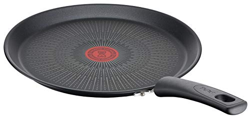 Tefal G25939 Unlimited On Crepera 28 cm con Revestimiento Resistente, Thermo-Signal, Apta para Gas, vitrocerámica, eléctricas e inducción, Forma extraplana, Aluminio