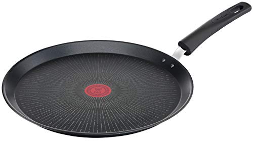 Tefal G25939 Unlimited On Crepera 28 cm con Revestimiento Resistente, Thermo-Signal, Apta para Gas, vitrocerámica, eléctricas e inducción, Forma extraplana, Aluminio