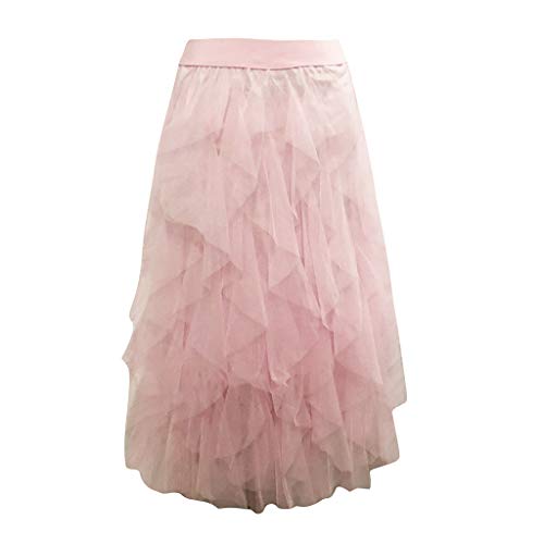 Tefamore Tutu Falda de Mujer Falda de Tul 50's Short Ballet 3 Capas Accesorios de Vestimenta de Baile Niñas para Vestirse Disfraces Danza (L, Rosado)