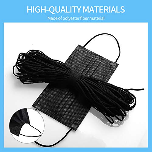 TEFIRE 3mm Cordón elástico Cinta de carrete plano Tela Cintas elásticas para coser Ropa de ocio creativa DIY. (Negro, 30M) TEFIRE 3mm Cordón elástico Cinta de carrete plano Tela Cintas elásticas para coser Ropa de ocio creativa DIY. (Negro, 30M)