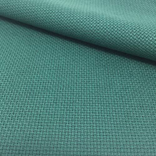 Tela para Punto de Cruz | 75cm x 50cm | 5,5 puntos/cm – 14 cuentas | 100% algodón | Elige color | de Delicatela (Verde) Tela para Punto de Cruz | 75cm x 50cm | 5,5 puntos/cm – 14 cuentas | 100% algodón | Elige color | de Delicatela (Verde)