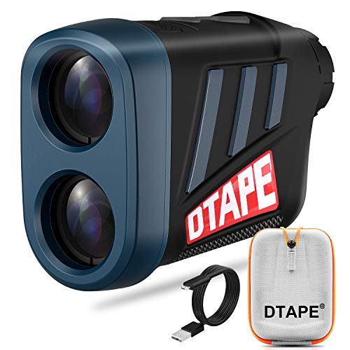 Telémetro de Golf 600m/656yd, DTAPE DT600 Telémetro Laser de Aumento de 6x22 mm, con Range/Speed/Scanning Model, Carga USB, Bolsa de Protectora, para Golf, Caza, Senderismo, Apagado automático