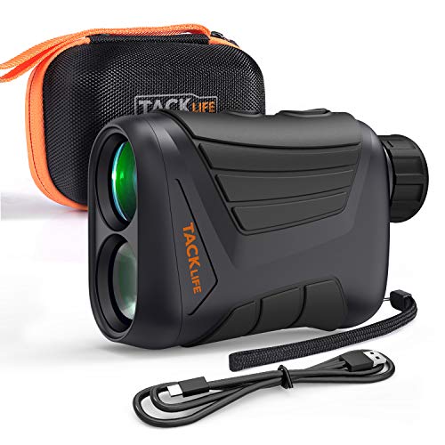 Telémetro de Golf, Tacklife-MLR01, Telémetro Profesional 800m, Telemetro Prismático Medidor Monocular, Multifunciones con Bloqueo de Bandera, 7X Aumento, Medición de diatancia y Velocidad