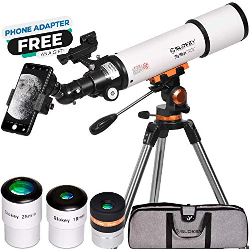 Telescopio Astronómico Profesional para Adultos Principiantes - Portátil y Potente 20x-250x, Fácil de Montar y Usar - Ideal para Observar la Luna, Planetas, Galaxias y más - Incluye Manual en Español