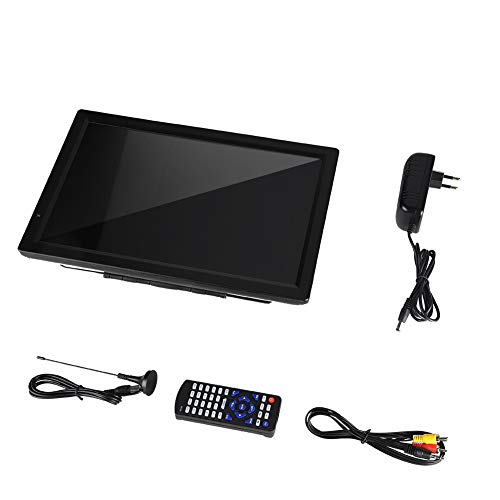 Televisión LCD portátil de 14 Pulgadas, TV analógica con TV DVB-T-T2 1080P HD con baterías Recargables de 1800 mah y Antena para habitación, Cocina, Caravana,Coche,etc. (14")