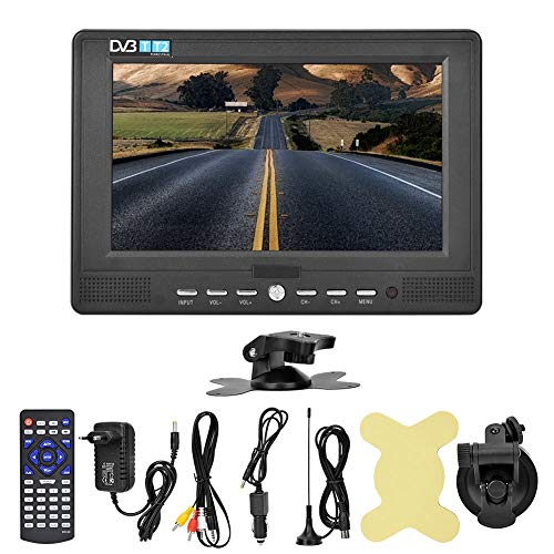 Televisor LCD Digital de 7 'DVB-T/T2 1080P, televisor portátil HD TV ATSC 16: 9 Televisor con entradas HDMI, USB, DC y Tarjeta SD Televisor LCD Digital de 7 'DVB-T/T2 1080P, televisor portátil HD TV ATSC 16: 9 Televisor con entradas HDMI, USB, DC y Tarjeta SD