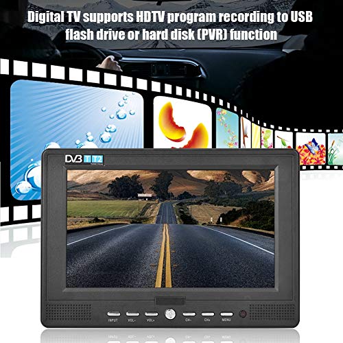 Televisor LCD Digital de 7 'DVB-T/T2 1080P, televisor portátil HD TV ATSC 16: 9 Televisor con entradas HDMI, USB, DC y Tarjeta SD Televisor LCD Digital de 7 'DVB-T/T2 1080P, televisor portátil HD TV ATSC 16: 9 Televisor con entradas HDMI, USB, DC y Tarjeta SD