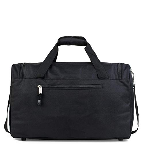 TEMPO - Bolso de Viaje Grande Bolsa de Gimnasio Bolsa de Mano Deportiva Maleta de Viaje, Segundo Equipaje de Mano Bolsa Fin de Semana Low Cost Ligera 801050, Color Negro