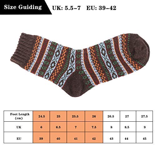 Tencoz Calcetines Cálidos para Hombre, 6 Pares de Calcetines de Lana Algodón Suaves de Invierno Calcetines Informales Transpirables para Interiores Exteriores Tencoz Calcetines Cálidos para Hombre, 6 Pares de Calcetines de Lana Algodón Suaves de Invierno Calcetines Informales Transpirables para Interiores Exteriores