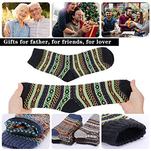 Tencoz Calcetines Cálidos para Hombre, 6 Pares de Calcetines de Lana Algodón Suaves de Invierno Calcetines Informales Transpirables para Interiores Exteriores Tencoz Calcetines Cálidos para Hombre, 6 Pares de Calcetines de Lana Algodón Suaves de Invierno Calcetines Informales Transpirables para Interiores Exteriores