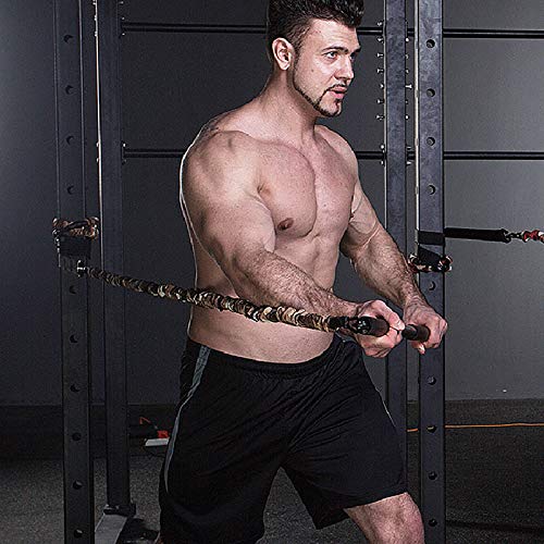 Tendlife Rubber Handle,Training Pull-Down Bar Straight Bar for Strength Training