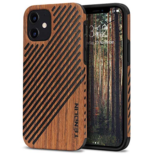 TENDLIN Funda iPhone 12 Mini Madera y Cuero HĆbrido Carcasa Compatible con iPhone 12 Mini (SĆ”ndalo Rojo) TENDLIN Funda iPhone 12 Mini Madera y Cuero HĆbrido Carcasa Compatible con iPhone 12 Mini (SĆ”ndalo Rojo)