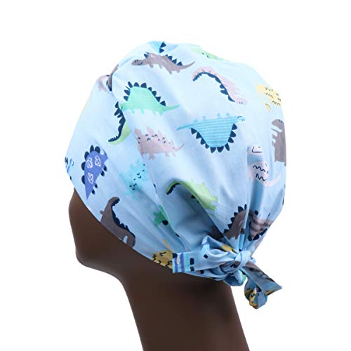 TENDYCOCO Lindo Gorro de Belleza con Estampado de Dinosaurio para Hombres, Mujeres, Mantenga el Cabello Limpio, la Gorra de Trabajo Hace Que Las Personas se vean Modernas y amables - Azul TENDYCOCO Lindo Gorro de Belleza con Estampado de Dinosaurio para Hombres, Mujeres, Mantenga el Cabello Limpio, la Gorra de Trabajo Hace Que Las Personas se vean Modernas y amables - Azul